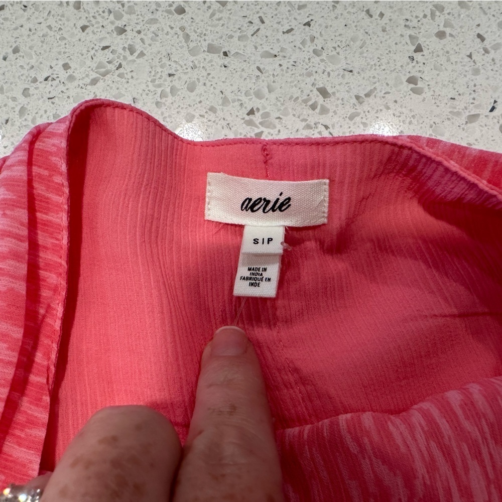 AERIE Chiffon Wrap Skirt NWT Pink Sizes XS & S - Picture 4 of 7